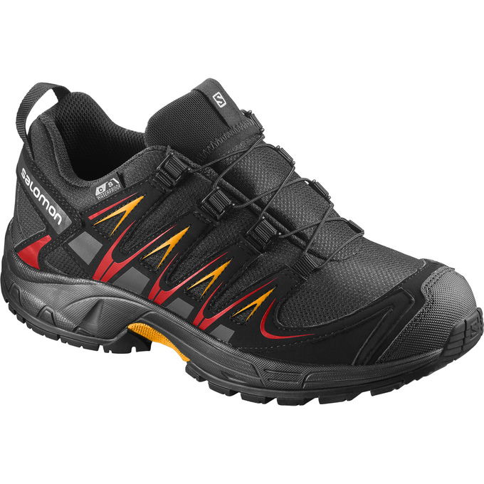 Chaussures De Trail Running Salomon Enfant Noir - Salomon XA PRO 3D CSWP K - France (6748-LBSEO)